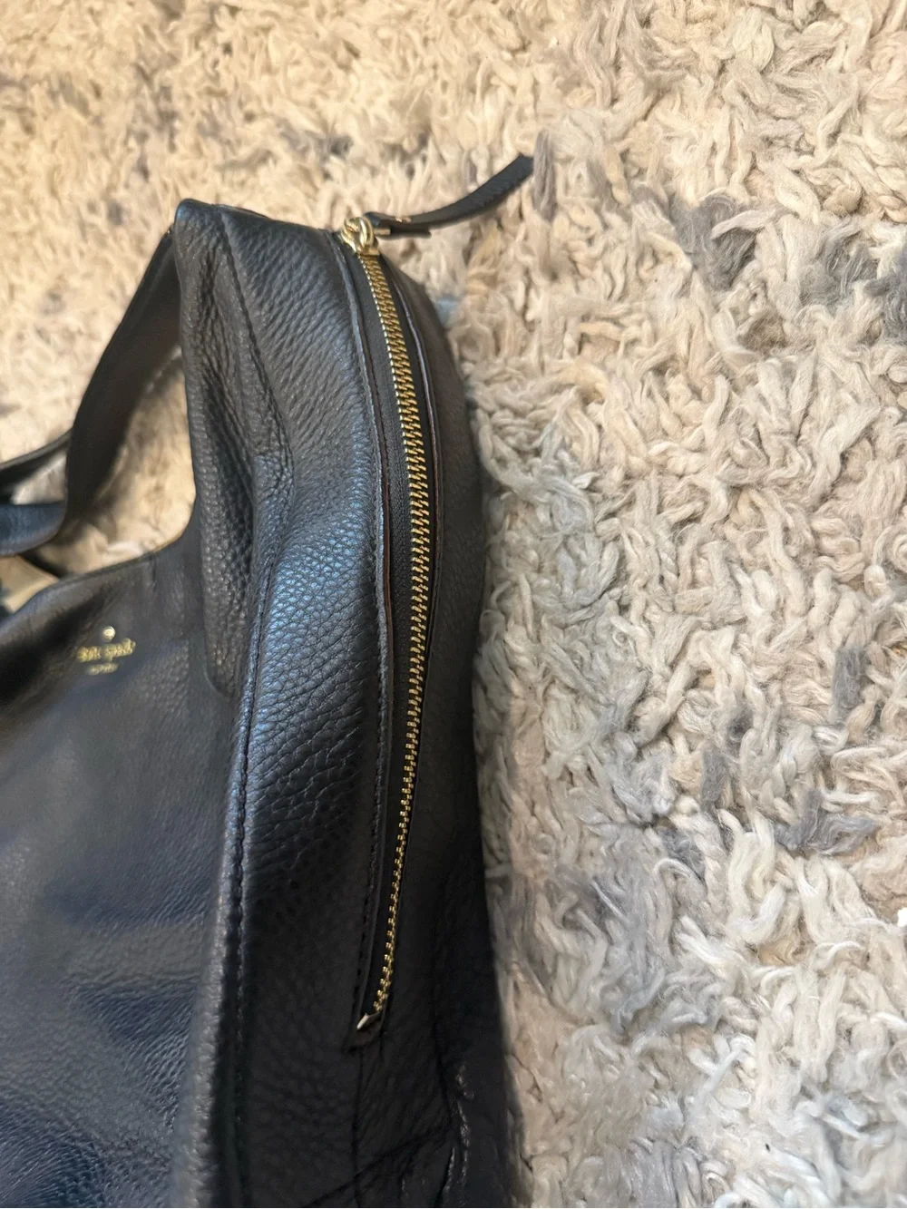 Kate Spade Slouchy Black Leather Hobo Bag